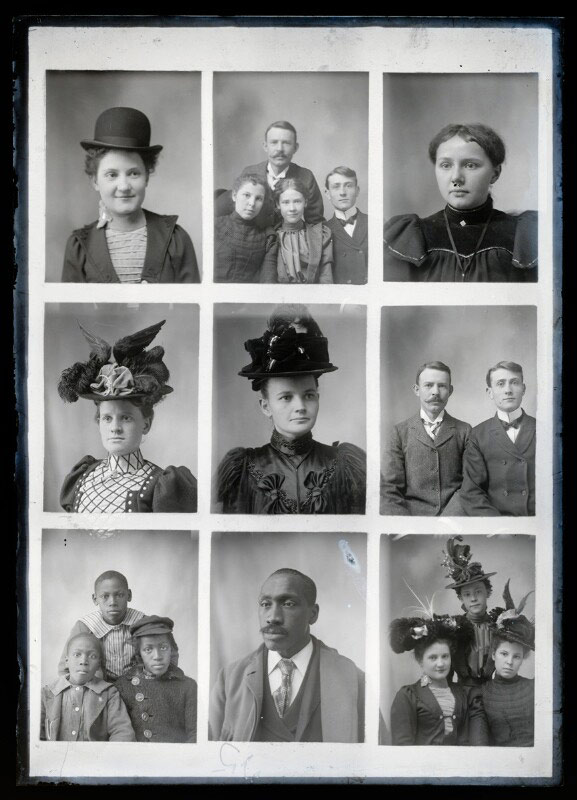 19th century black and white portraits